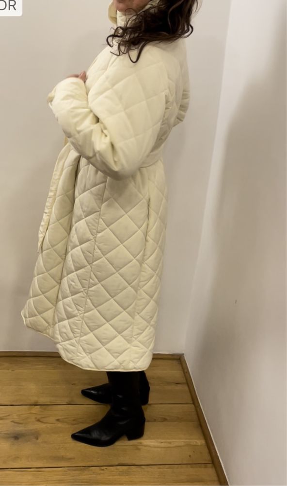 Płaszcz bialy pikowany XL 2Xl Orsay wiosenny lekki