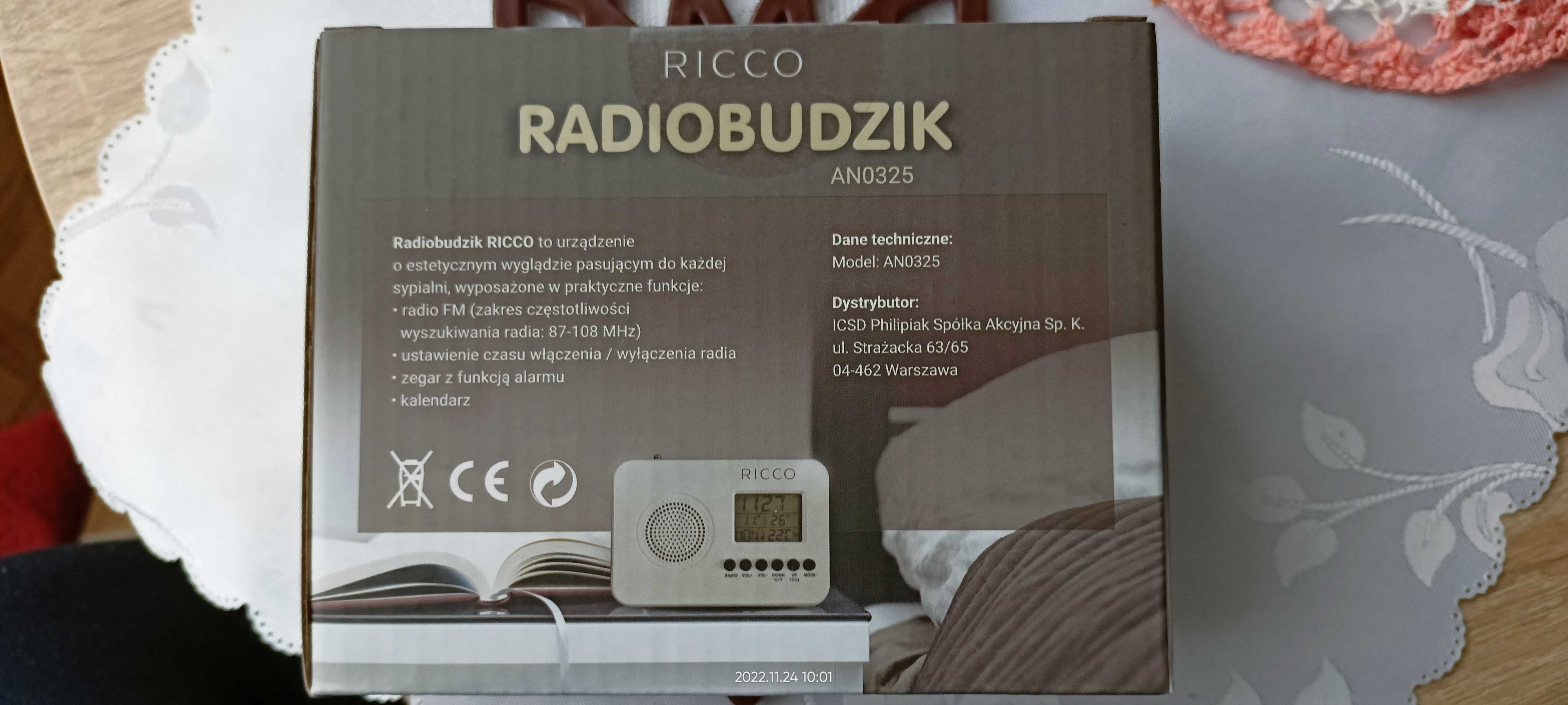 Radiobudzik Ricco AN0325