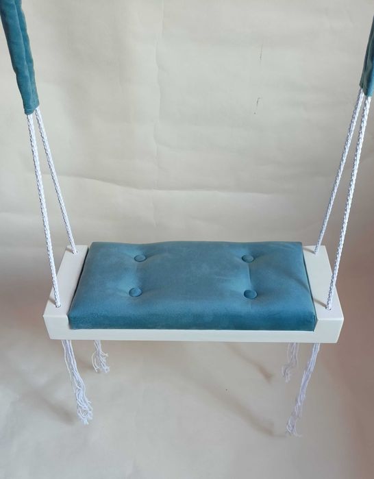 Huśtawka malowana tapicerowana dla dzieci