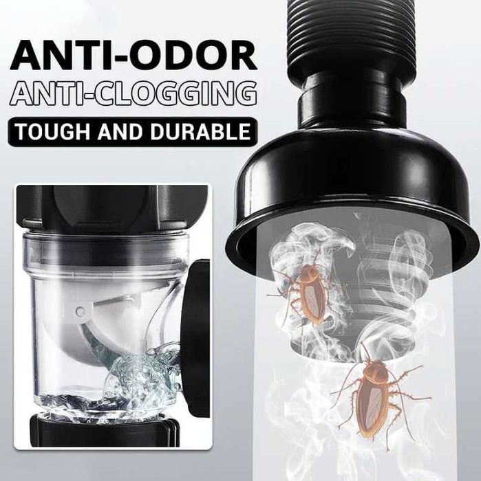 Zestaw Rur Odpływ zlewu filtr dezodoryzujący FlipTop AntiOdor