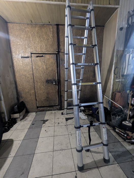 Лестница телескопическая 5м(2.5+2.5) Новая