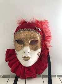 Mascara Veneza vermelho carnaval