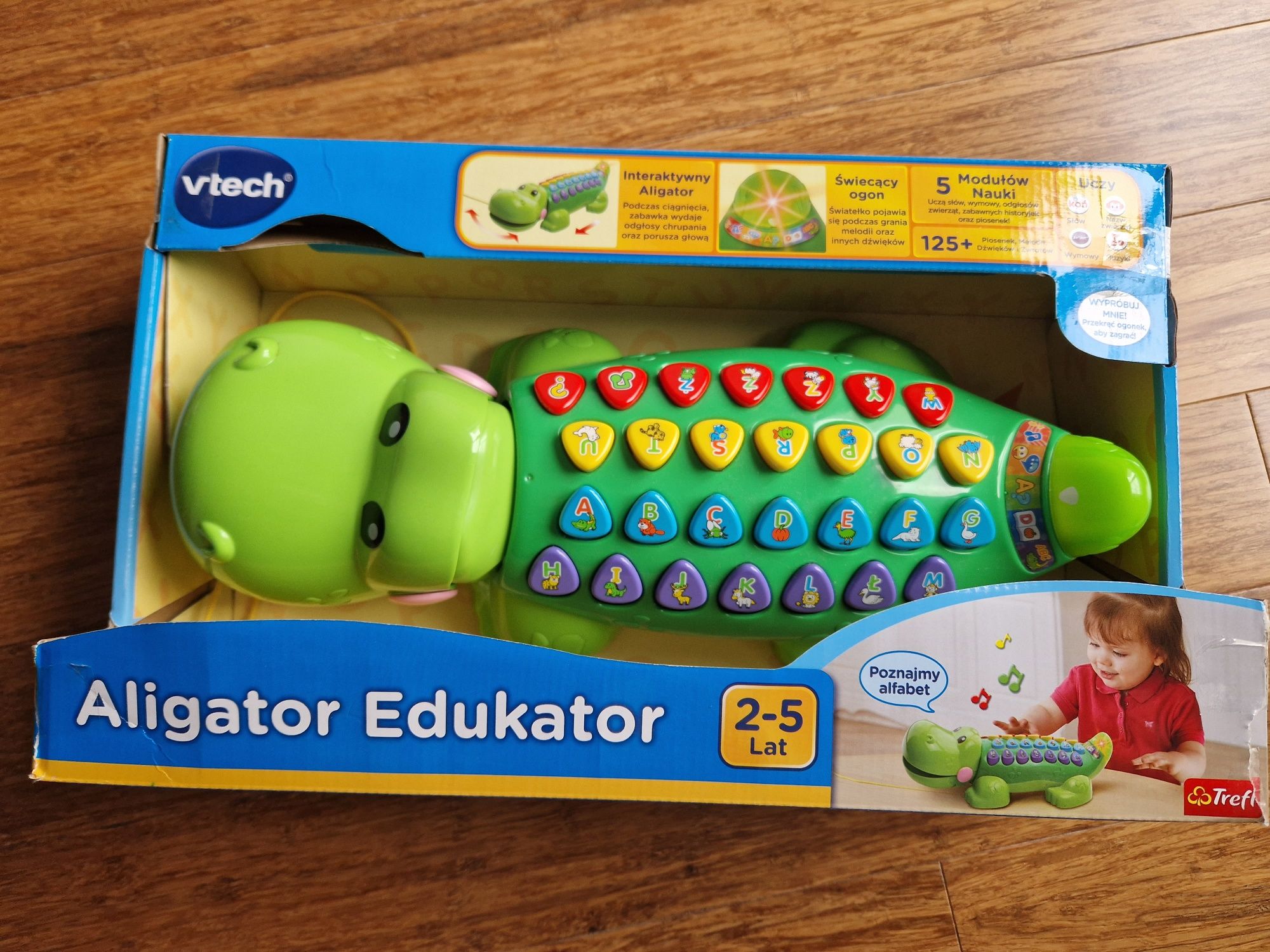 Aligator edukator, trefl, nowy