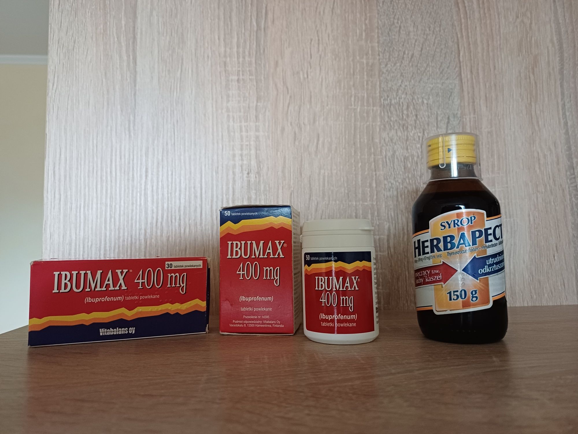 Ліки з Європи IBUMAX 30 т. та 50 т., сироп без цукру Herbapect