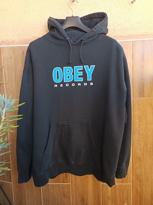 Bluza Hoodie Obey Records size XL Oversize Vintage SWAG Drip Rap Skate