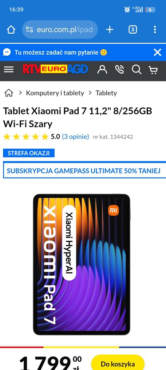 Xiaomi pad 7 8/256