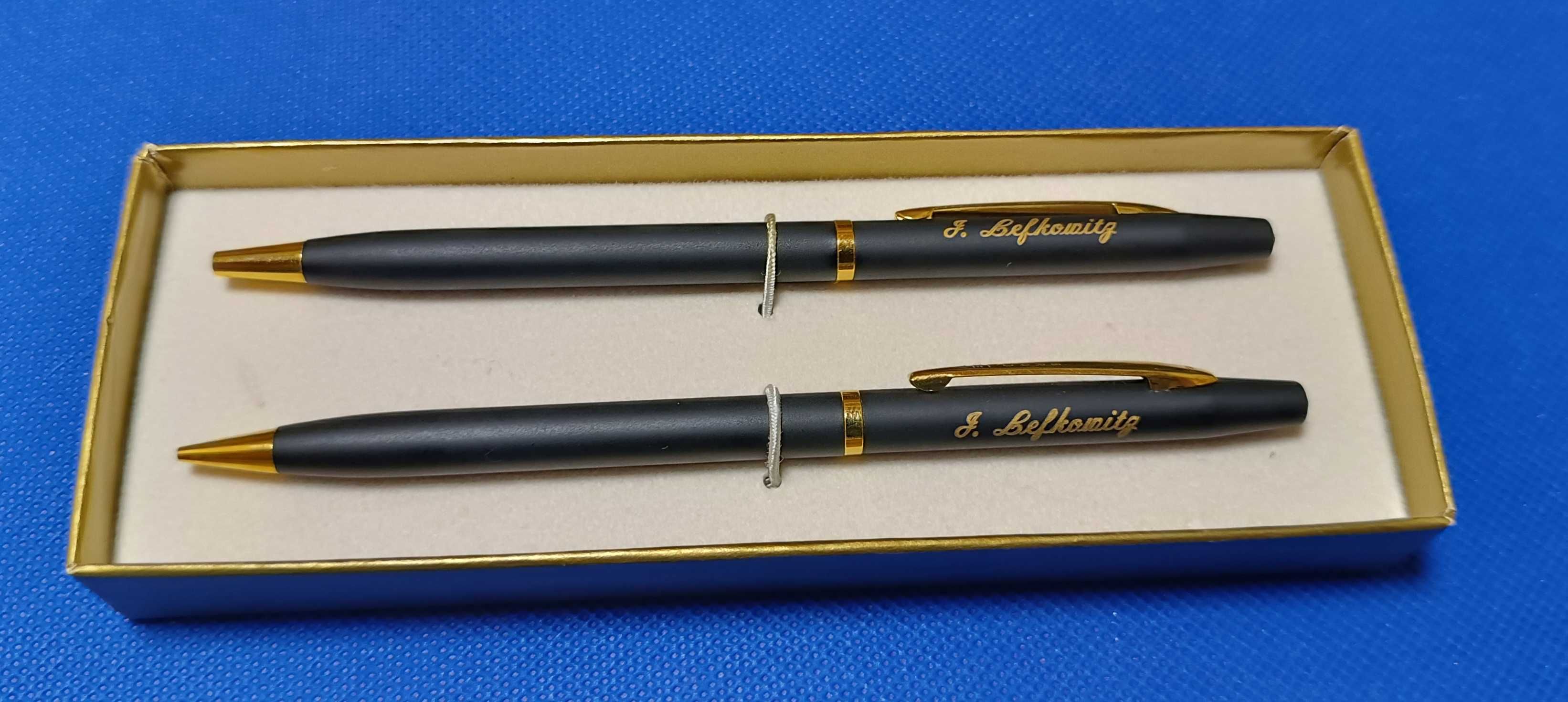 Винтажный набор ручка и карандаш Bradley Black Gold в оригин. футляре.