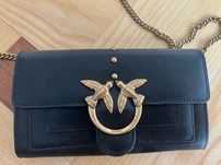 Pinko Mini Czarna Love One Wallet nowa oryginalna nieużywana