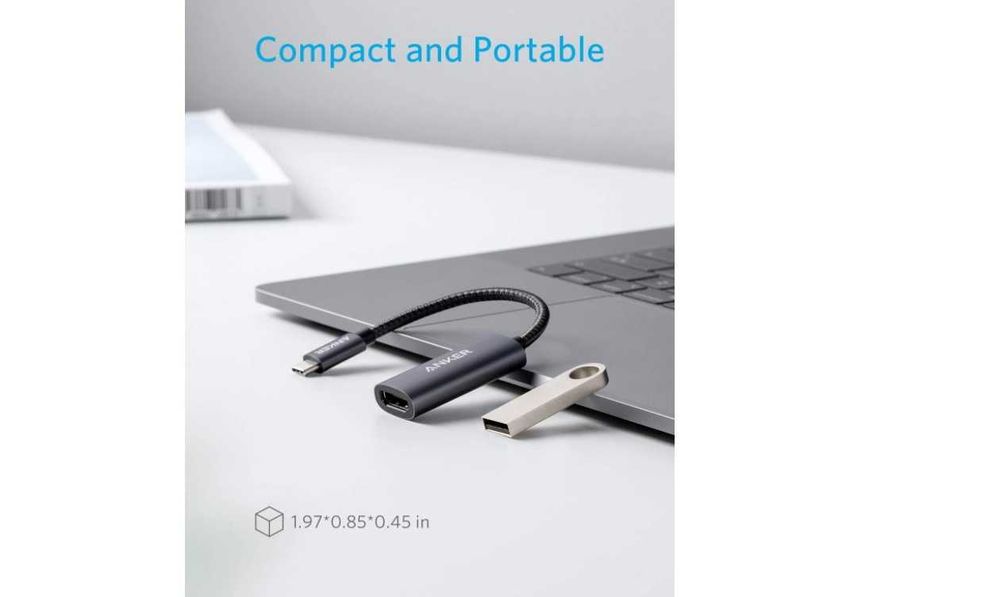 Anker USB C to HDMI Adapter (4K 60Hz), PowerExpand+ Aluminum for Mac