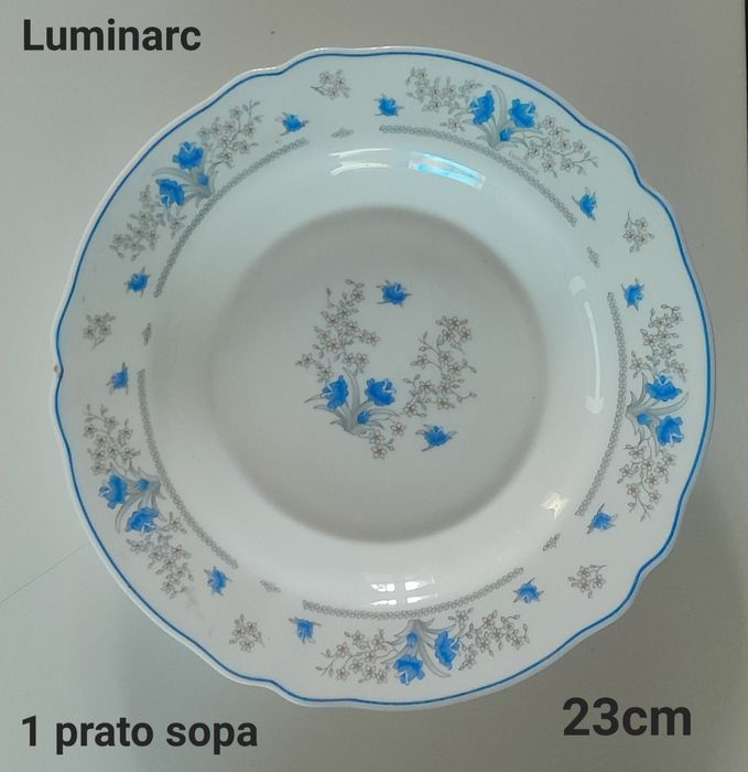 Pratos rasos e sopa variados