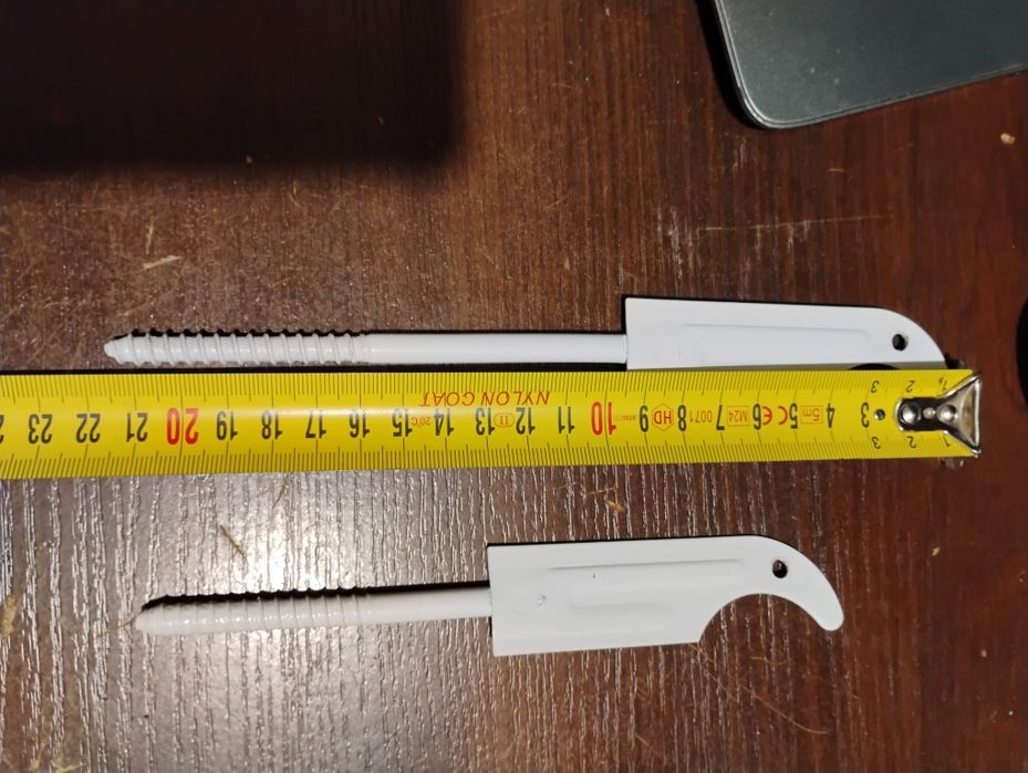 Wspornik hak uchwyt do grzejnika aluminium Kołek fi-12mm, dł 175/215mm
