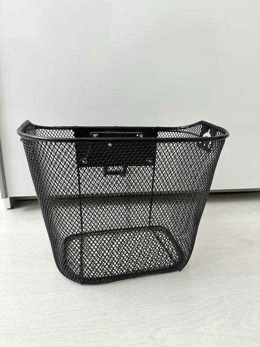 nowy kosz przedni na rower metalowy czarny koszyk do roweru miejskiego