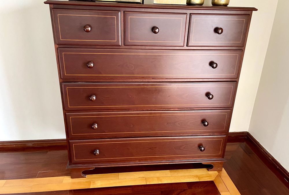 Cómoda de quarto madeira maciça