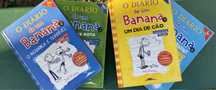 Quatro livros da coleção “O Diário de um Banana”