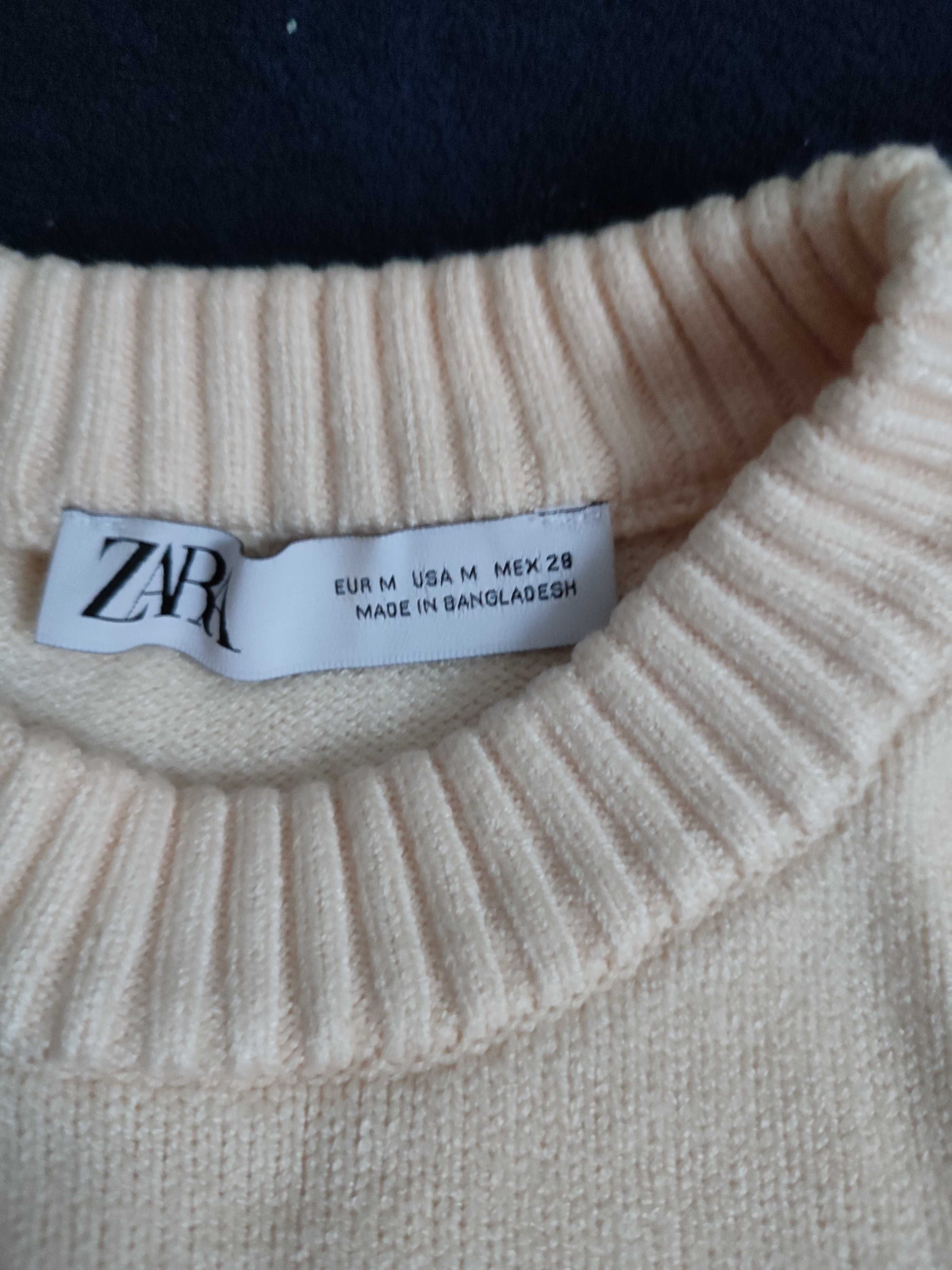 Sweter Zara, torebka Stradivarius