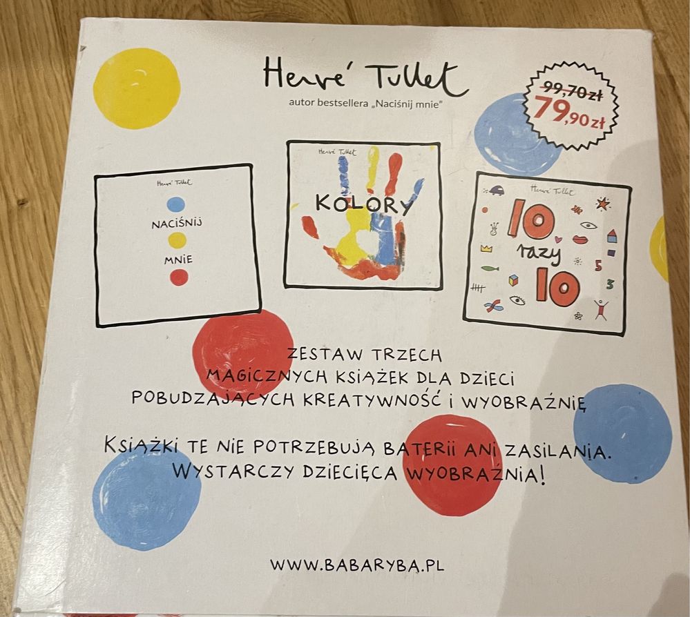 Zestaw trzech książek: Naciśnij mnie; Kolory; 10 razy 10