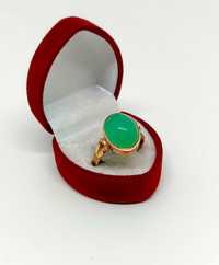 Złoty pierścionek z Jadeitem PR.585 W:5,13 R.17 InterSKLEP