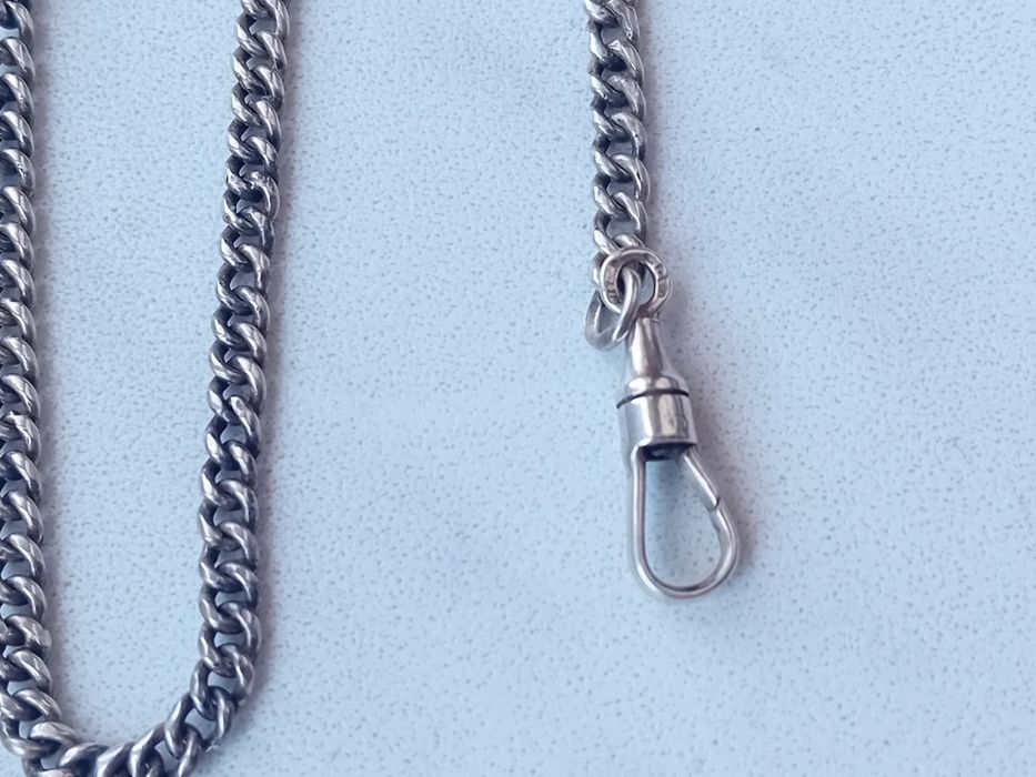 СЕРЕБРО!!! Цепочка карманных часов винтаж 84 (875) проба длина 33см