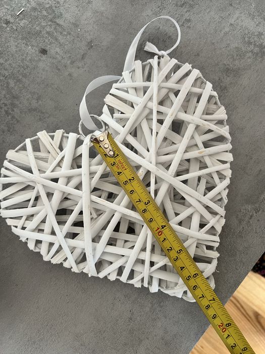 Ratanowe serca, wesele ozdoby, na dom, do kościoła