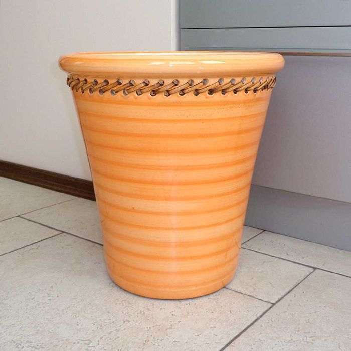 Садовый цветочный горшок Deroma керамический напольный вазон кашпо