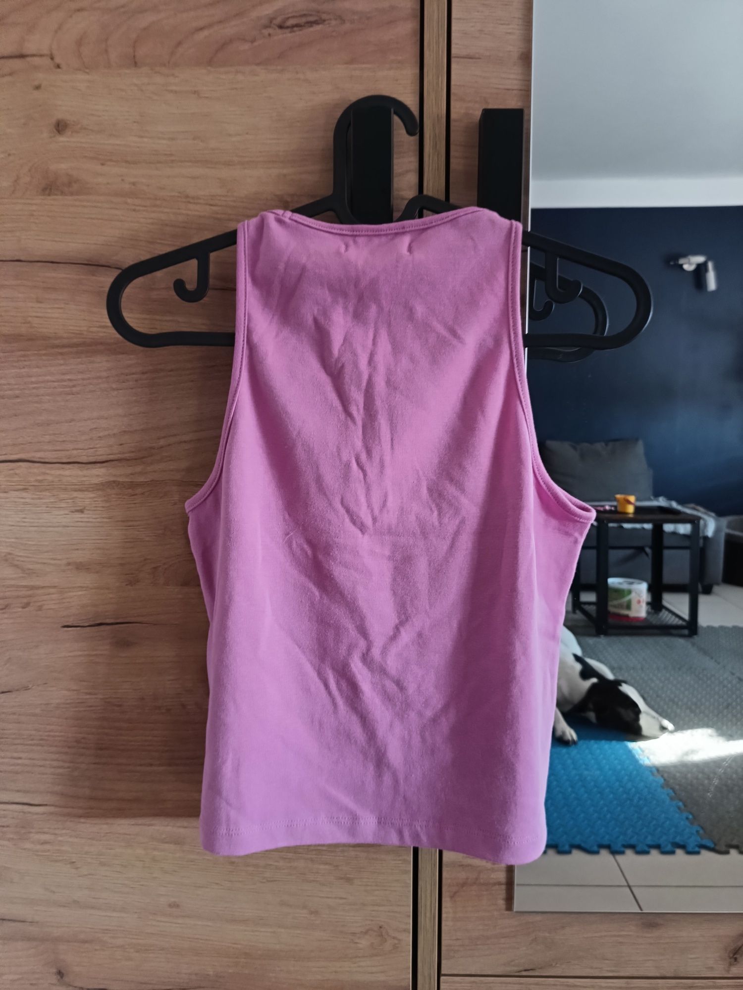 Sinsay różowy crop top pink M/L