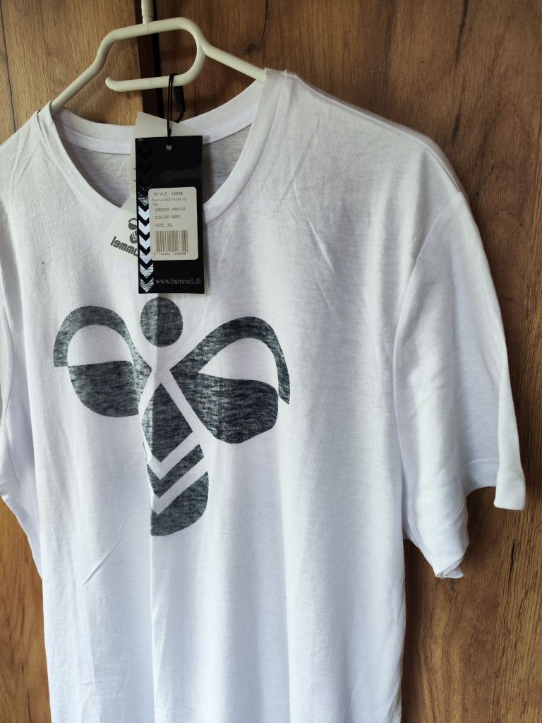Koszulka bawełniana T-shirt damska Hummel, rozmiar XL, nowa z metką. W