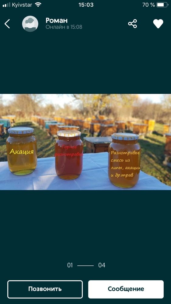 Мед горный Закарпаский (Олх доставка)