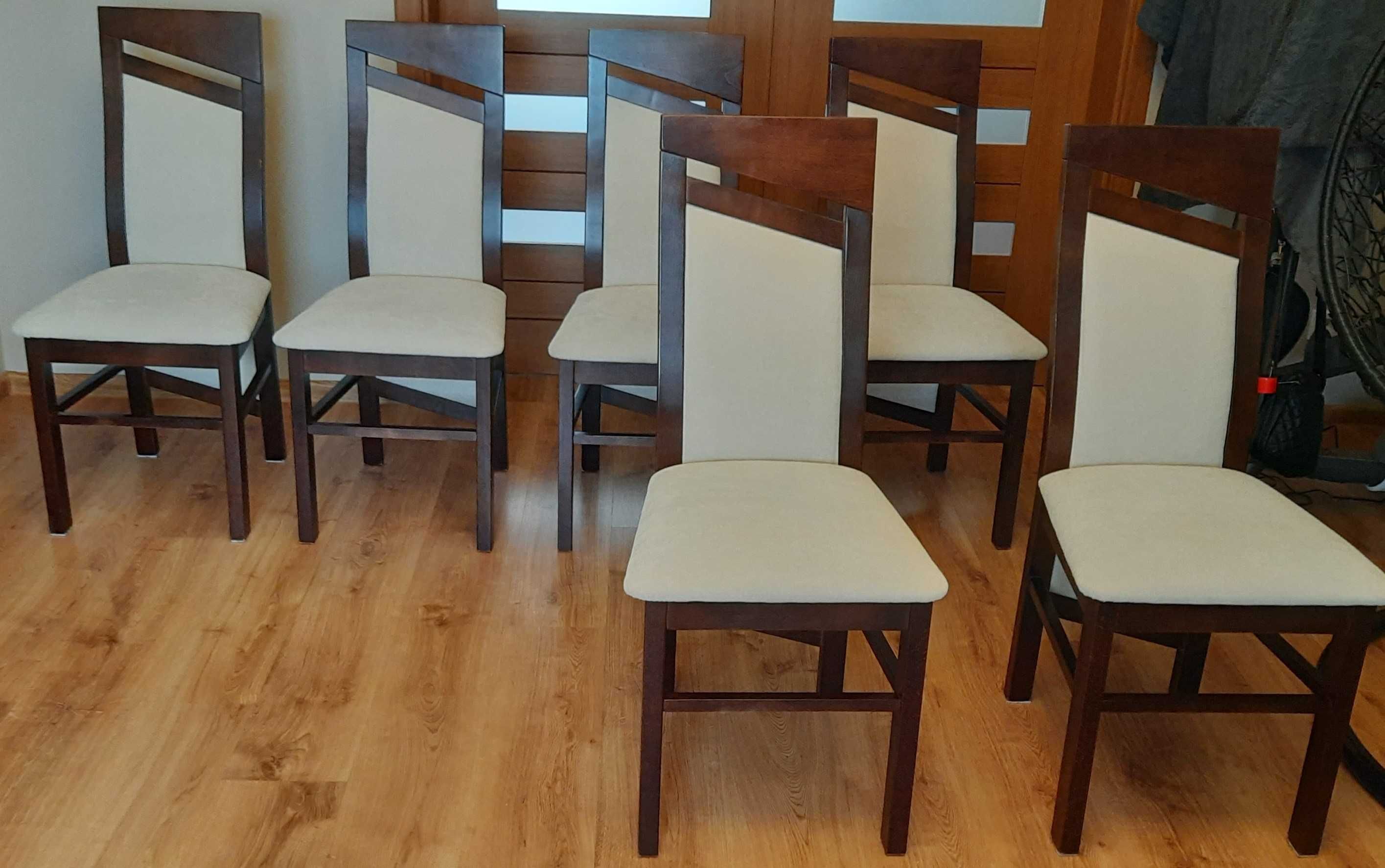 Stół rozkładany + 6 krzeseł do jadalni, kuchni, salonu elegancki