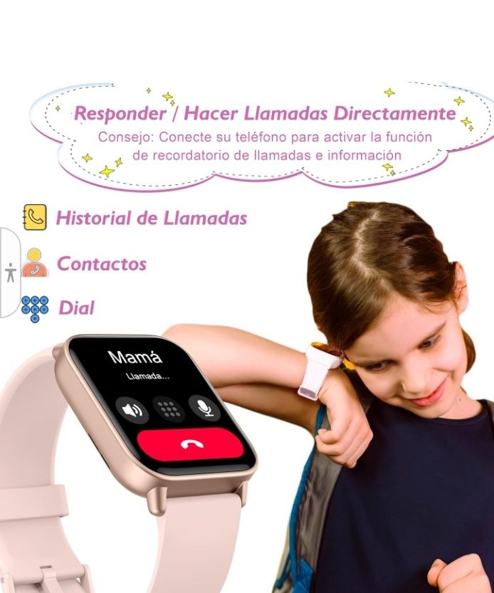 Relógio inteligente crianças 4G, Smartwatch GPS e chamadas, relógio l