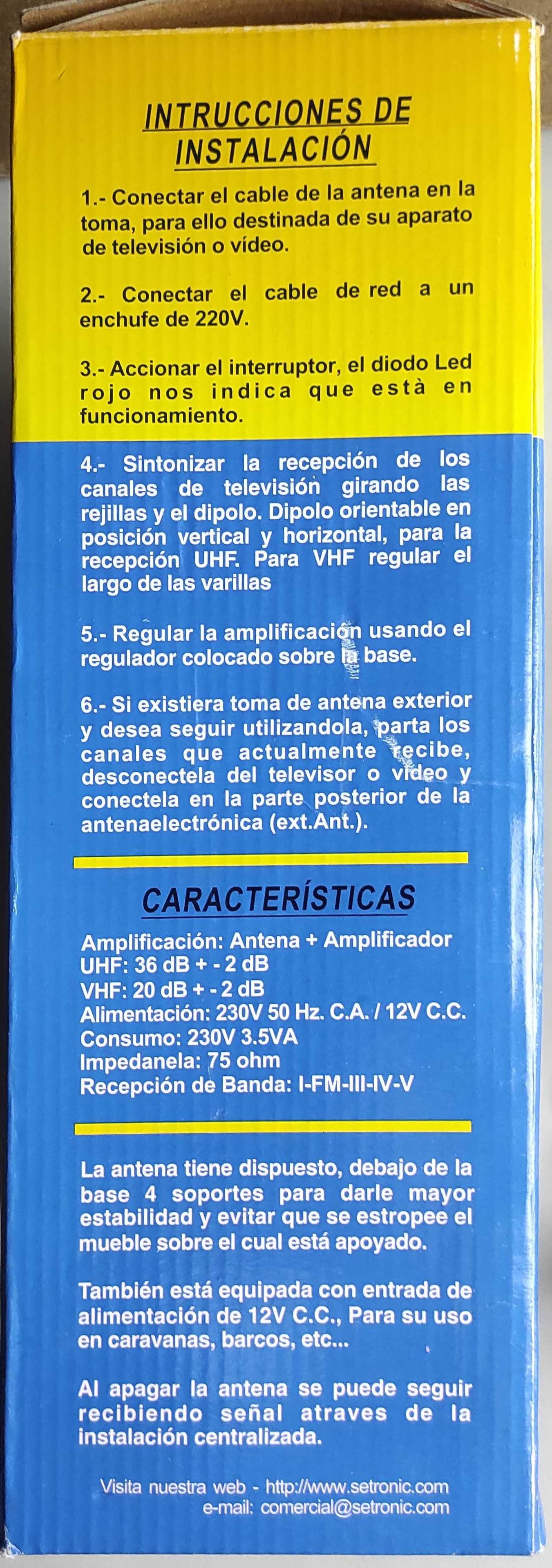 Antena Eletrónica com Amplificador - NOVA