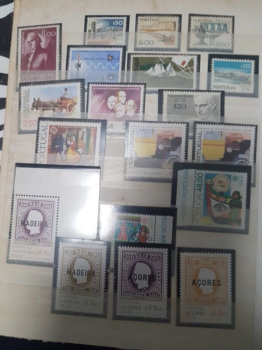 Colecção de selos antigos portugueses