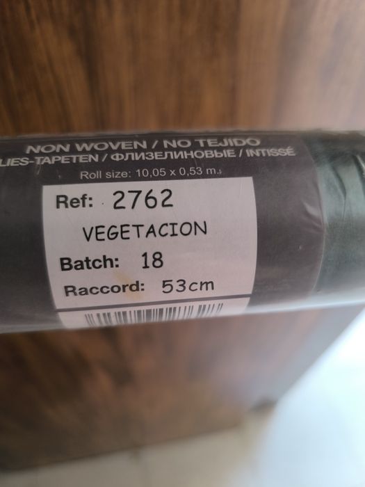 Papel de parede na embalagem