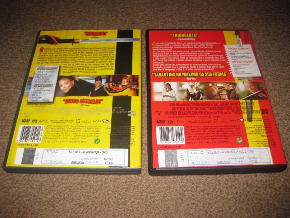 Colecção em DVD "Kill Bill" com Uma Thurman