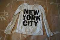 bluza biała H&M New York City r. 134