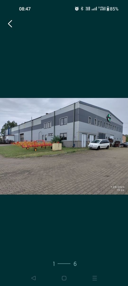 Sprzedam halę 2300 M2 z działką 1.1 ha