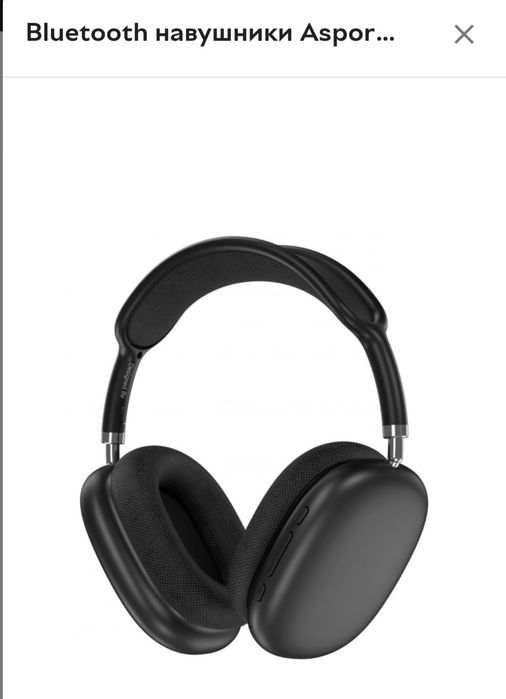 Bluetooth навушники Aspor A618- чорний