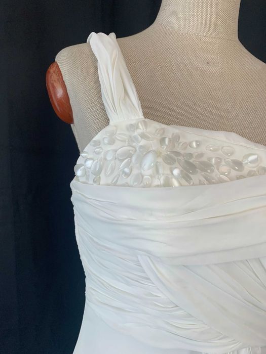 Nowa suknia ślubna empire ivory prosta 40 L tania styl rzymski grecki