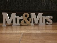 Drewniany napis Mr&Mrs