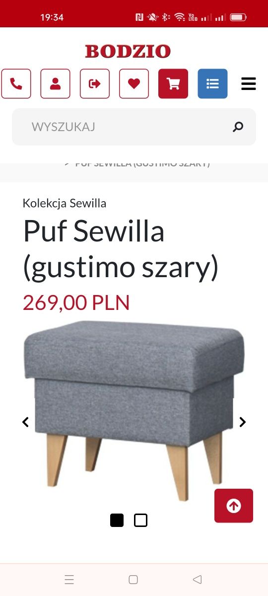 Kanapa fotel puf podnóżek szary sofa bodzio Sewilla 150x200 dywan