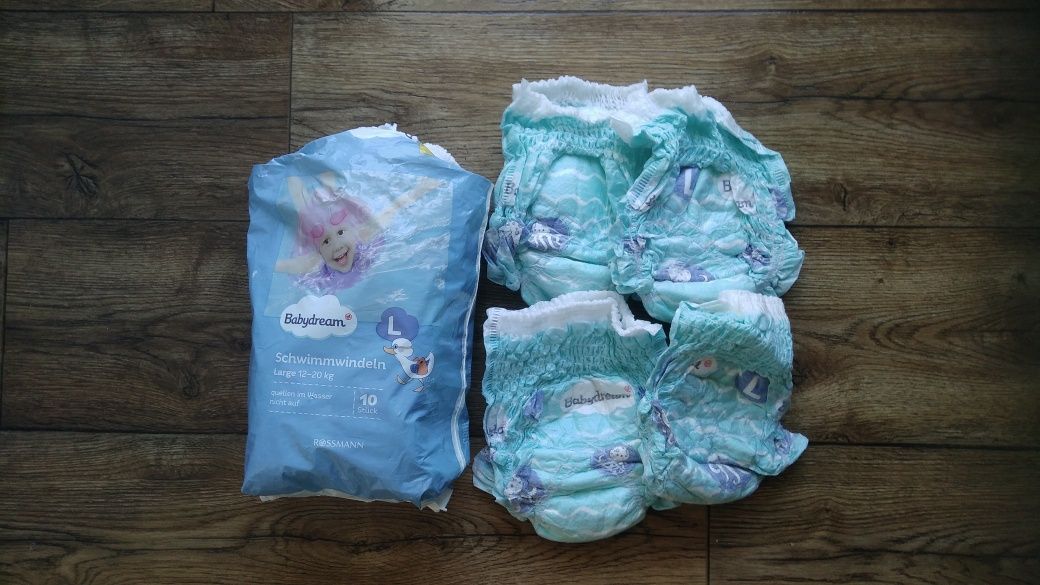 Pieluchy do pływania, Babydream Rossmann, rozmiar L, 13 sztuk+czepek