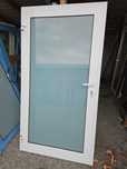 DRZWI Zewnętrzne Aluminiowe Wejściowe Przeszklone 110x207cm Białe