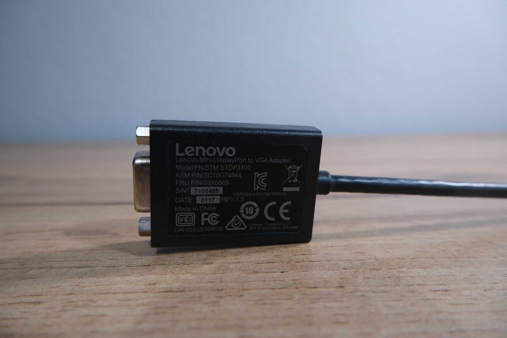 Lenovo przejściówka mini DisplayPort (męski) do VGA, sprawny