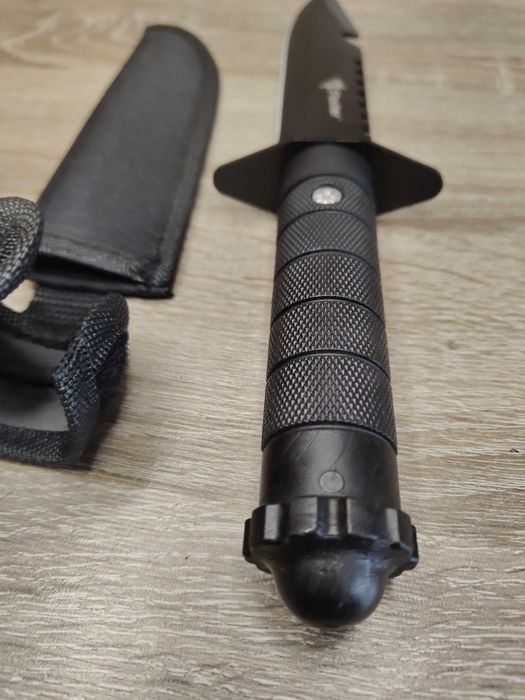 Nóż taktyczny Rambo 28cm | Stała głownia, piła pokrowiec cordury N1863