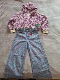 Zestaw H&M spodnie/bluza roz146