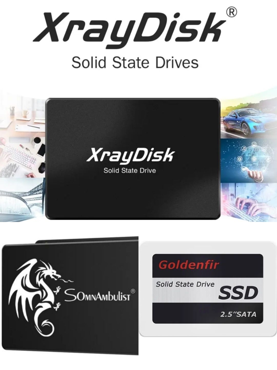 Новые SSD накопитель 2,5"SATAIII 120 128 240 GB