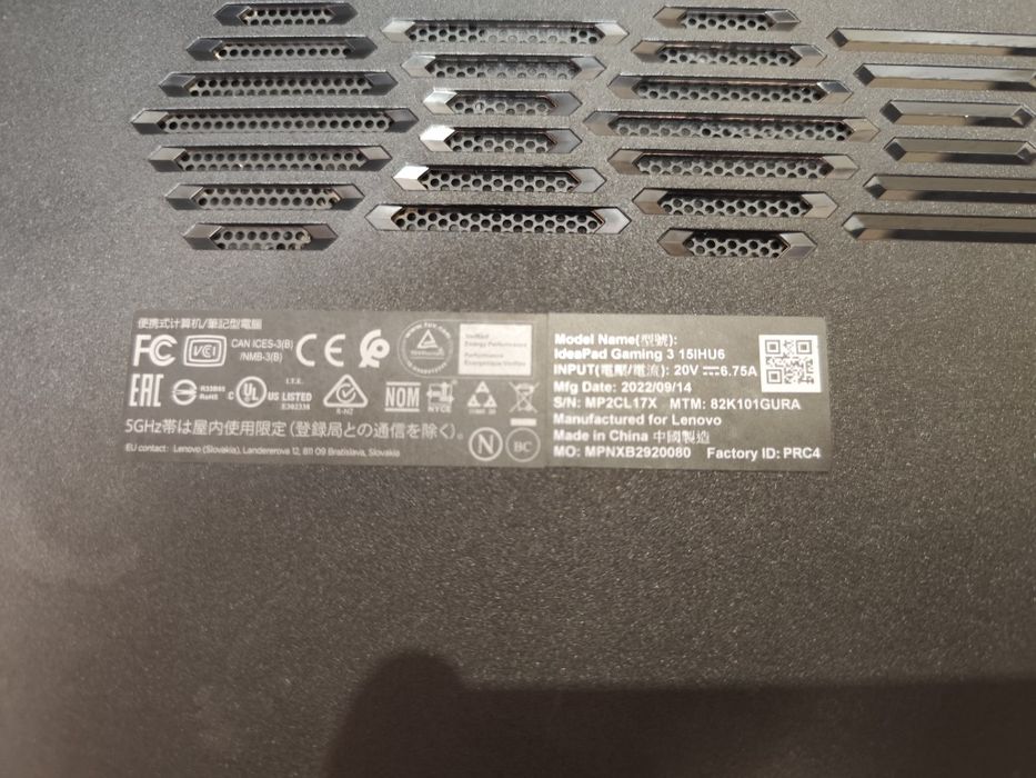 Lenovo ideapad gaming 3 i5-11320h/RTX3050/16озу/512nvme