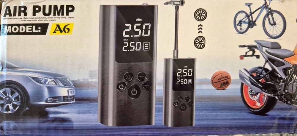 Міні компресор для підкачки шин