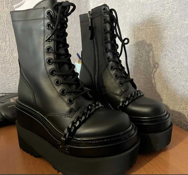 Шкіряні Готичні черевики D'amelio 38 39 розмір ботинки аниме