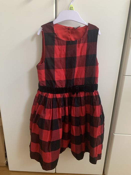 Sukienka świąteczna w kratkę rozmiar 122