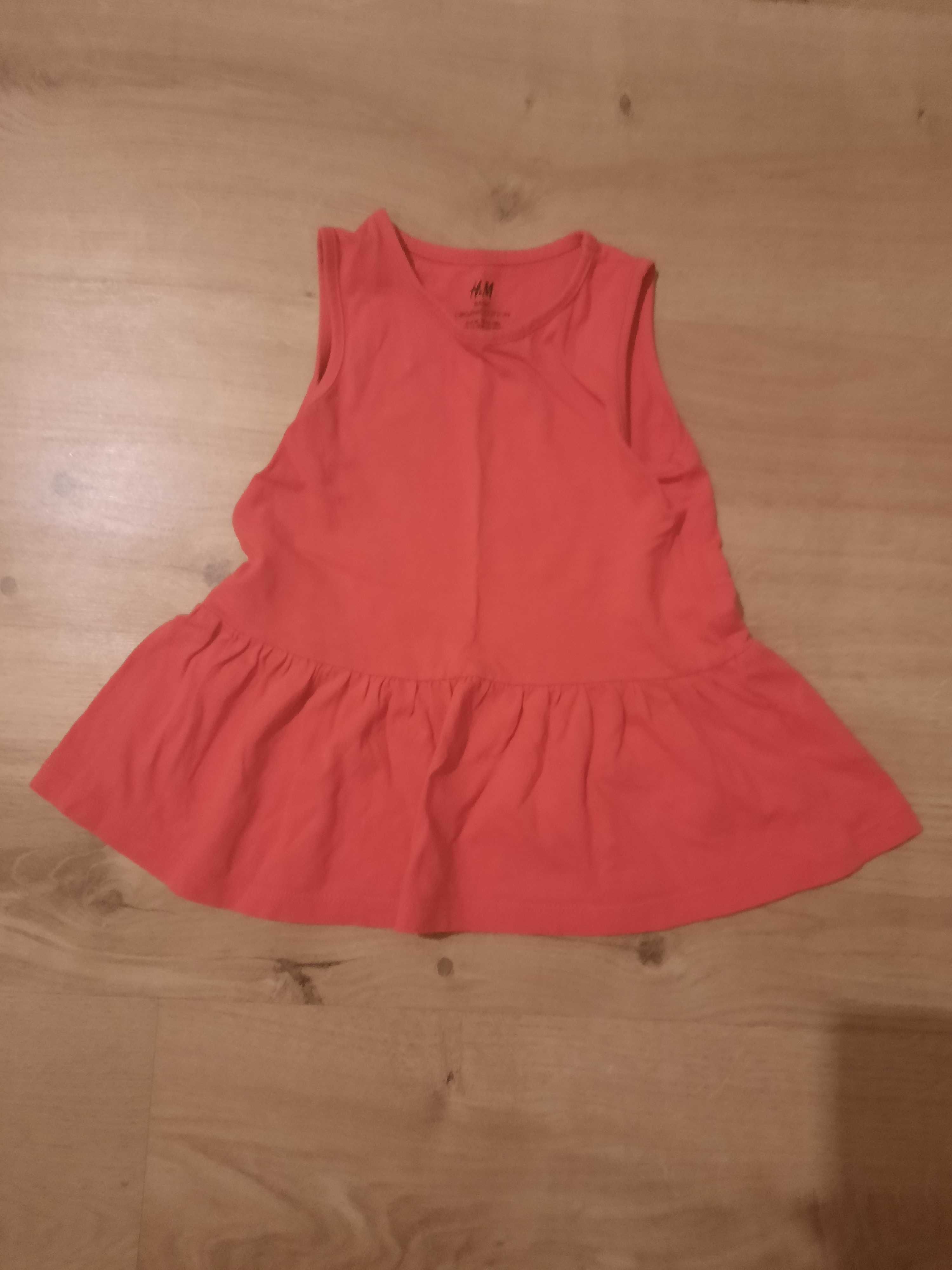 Bluzka/ tunika na ramiona r. 86 h&m
